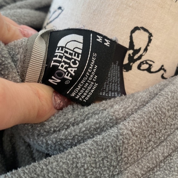 The North Face gray zipup fleece sweatshirt - Picture 6 of 7